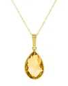 Savvy Cie 18k Over Silver 6.25 Ct. Tw. Citrine Drop Pendant