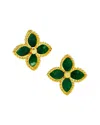Savvy Cie 18k Over Silver Agate Studs