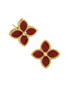 Savvy Cie 18k Over Silver Agate Studs