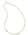 Savvy Cie 18k Over Silver Amazonite Station Necklace
