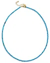SAVVY CIE SAVVY CIE 18K OVER SILVER BLUE TURQUOISE NECKLACE