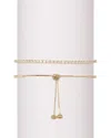 Savvy Cie 18k Over Silver Cz Adjustable Bracelet
