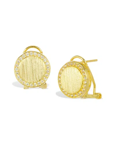 Savvy Cie 18k Plated Cz Circle Earrings