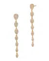 Savvy Cie 18k Over Silver Cz Drop Earrings