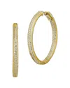 Savvy Cie 148 Over Silver Cz Inside Out Hoops