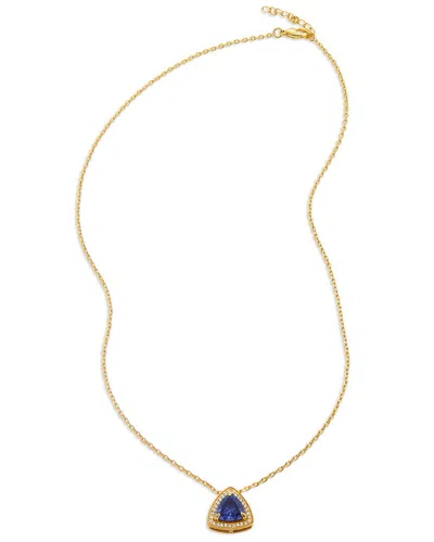 Savvy Cie 18k Over Silver Cz Necklace