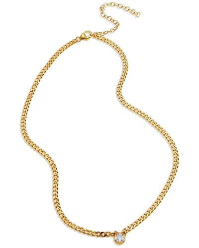 Savvy Cie 18k Over Silver Cz Necklace