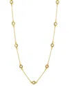 Savvy Cie 18k Over Silver Cz Statement Necklace