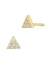 Savvy Cie 18k Over Silver Cz Studs