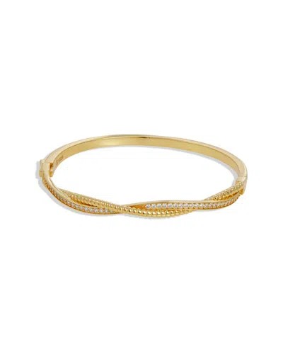 Savvy Cie 18k Over Silver Cz Twist Bangle Bracelet