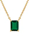 Savvy Cie 18k Over Silver Emerald May Birthstone Necklace