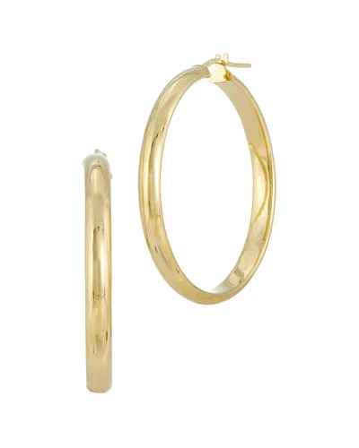Savvy Cie 18k Over Silver Hoop Earrings