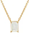 Savvy Cie 18k Over Silver Moonstone June Birthstone Necklace
