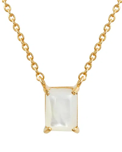 Savvy Cie 18k Over Silver Moonstone June Birthstone Necklace