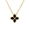 Savvy Cie 18k Over Silver Onyx Necklace