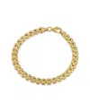 Savvy Cie 18k Over Silver Panther Link Bracelet