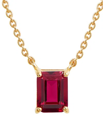 Savvy Cie 18k Over Silver Ruby July Birthstone Necklace