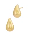 Savvy Cie 18k Over Silver Stud Earrings In Gold