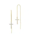 Savvy Cie 18k Over Silver Threader Earrings