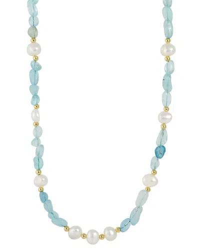 Savvy Cie 18k Plated 5-7mm Pearl Necklace