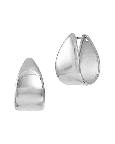 Savvy Cie 18k Plated Chunky Hoops In Metallic