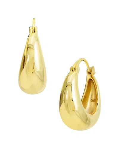 Savvy Cie 18k Plated Classic Hoops In Gold