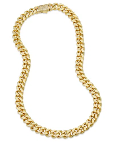 Savvy Cie 18k Plated Curb Link Necklace In Gold