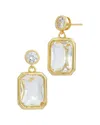 Savvy Cie 18k Plated Cz Bold Earrings In Gold