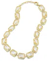 Savvy Cie 18k Plated Cz Bold Necklace In Gold