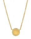 Savvy Cie 18k Plated Cz Circle Necklace