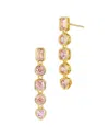 Savvy Cie 18k Plated Cz Drop Earrings