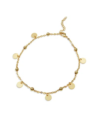 SAVVY CIE SAVVY CIE 18K PLATED CZ MOON ANKLET