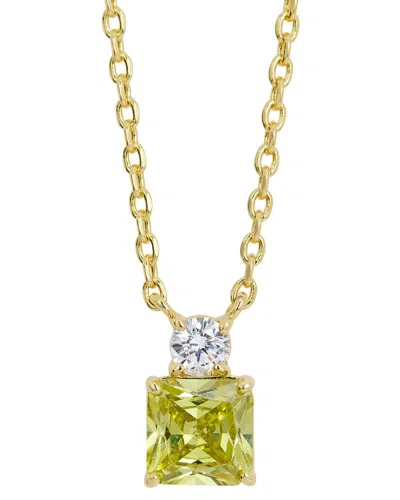 Savvy Cie 18k Plated Cz Necklace In Gold