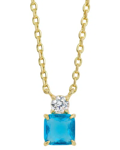 Savvy Cie 18k Plated Cz Necklace In Gold