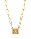 Savvy Cie 18k-plated  Cz Statement Necklace