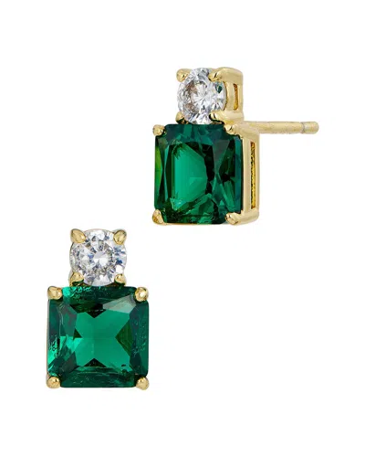 SAVVY CIE SAVVY CIE 18K PLATED CZ STUDS