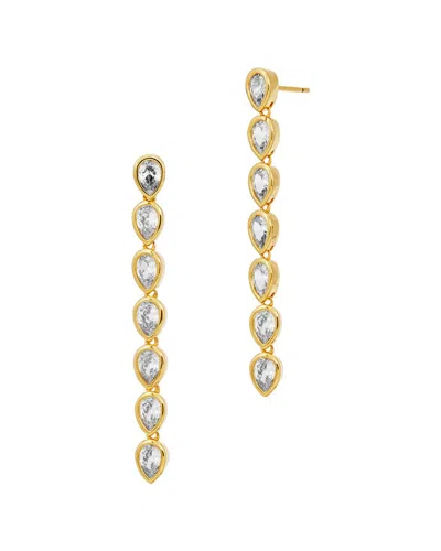 Savvy Cie 18k Plated Drop Earrings In Black