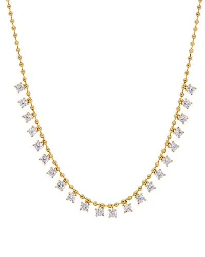 Savvy Cie 18k Plated Drop Necklace In Metallic