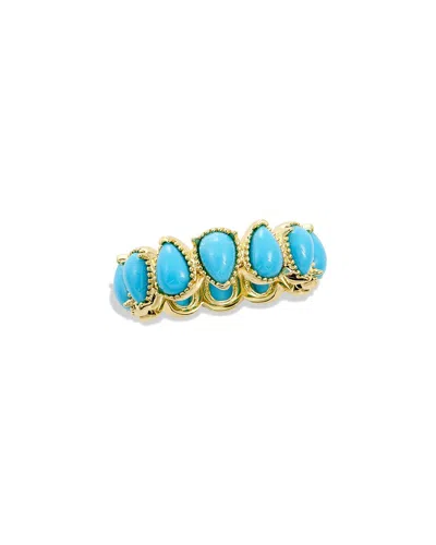 Savvy Cie 18k Plated Eternity Ring In Gold