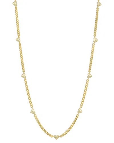 Savvy Cie 18k Plated Heart Necklace In Gold