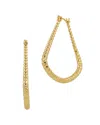 Savvy Cie 18k Plated Hoop Earrings In Gold