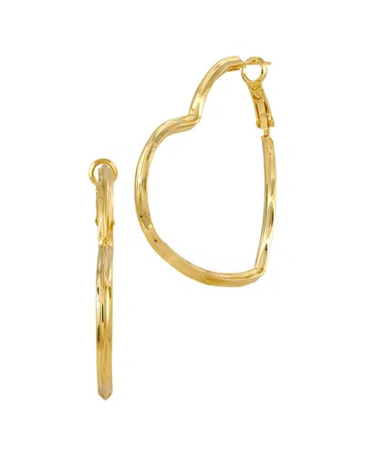 Savvy Cie 18k Plated Hoops In Gold