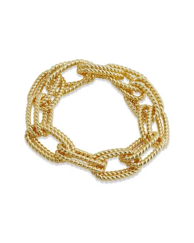 Savvy Cie 18k Plated Link Bracelet In Gold