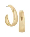 Savvy Cie 18k Plated Open Oval Hoops