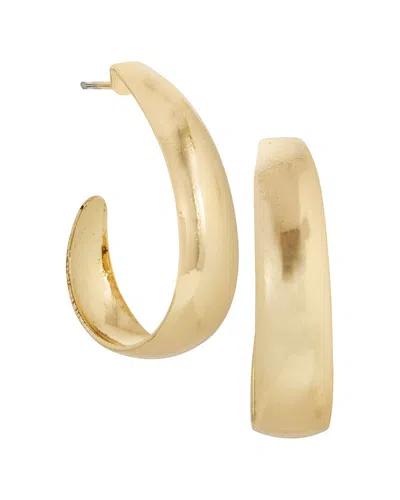 Savvy Cie 18k Plated Open Oval Hoops