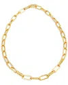 Savvy Cie 18k Plated Paperclip Necklace