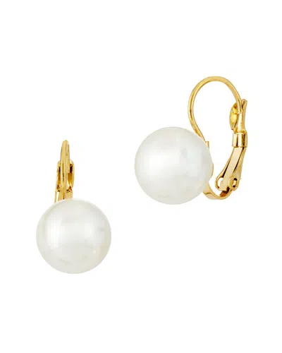 Savvy Cie 18k Plated Pearl Earrings In Gold