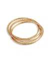 Savvy Cie 18k Plated Set Of 7 Bangle Bracelets