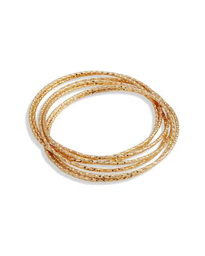 Savvy Cie 18k Plated Set Of 7 Bangle Bracelets