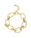 Savvy Cie 18k Plated Statement Bracelet In Gold